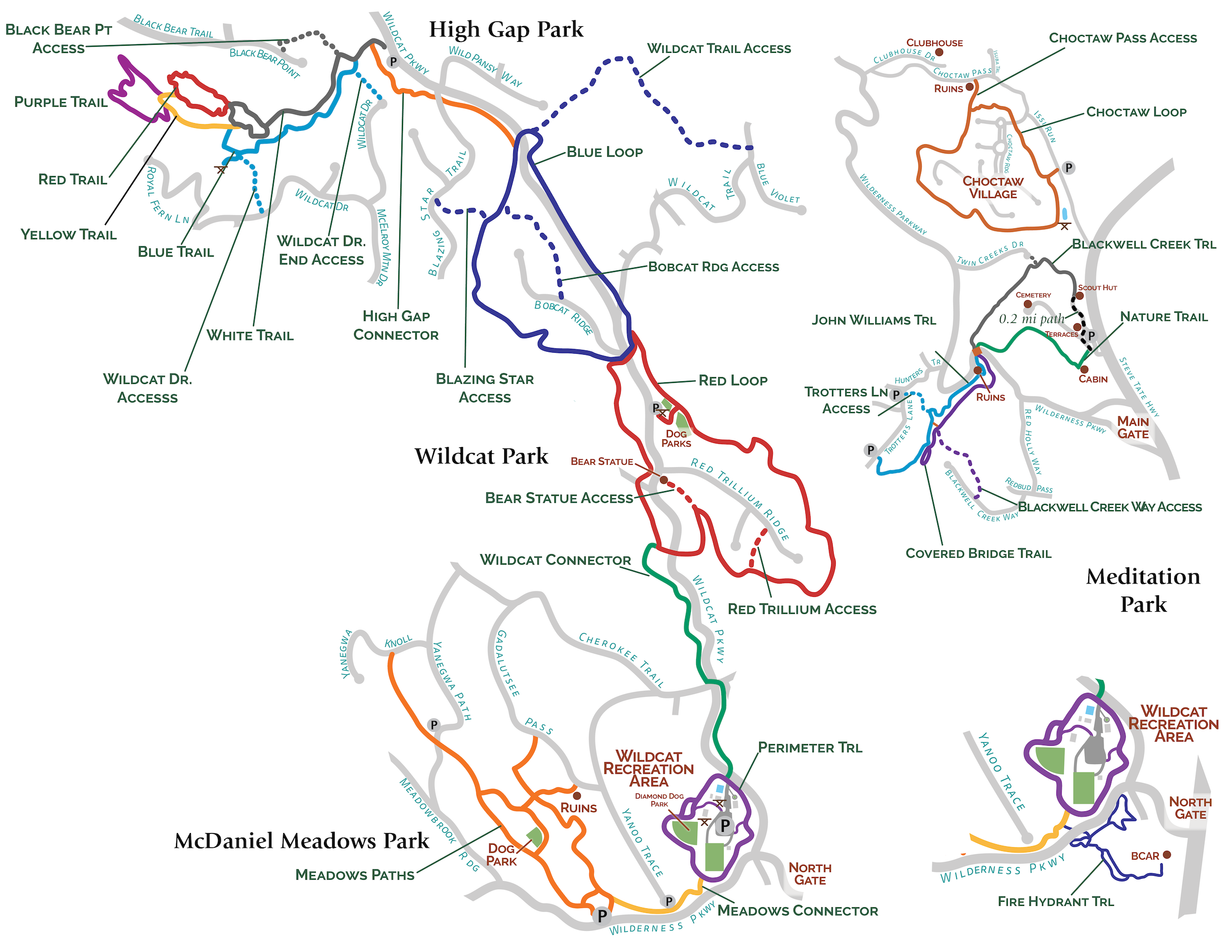 Big Canoe Trails Map - North Section